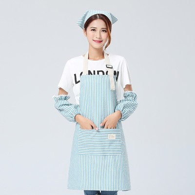 韓版時尚棉麻圍裙三件套