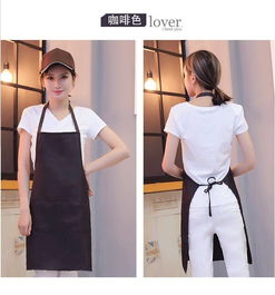 圍裙定制logo韓版時尚廚房圍腰餐廳工作服訂做火鍋店圍裙印字包郵