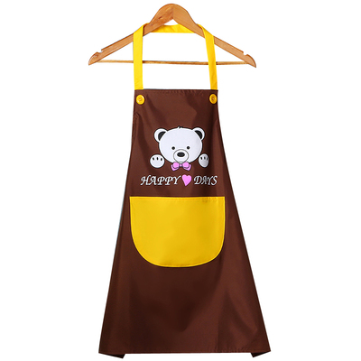 可愛卡通廚房圍裙包郵韓版時尚防水防油成人罩衣工作服定制logo