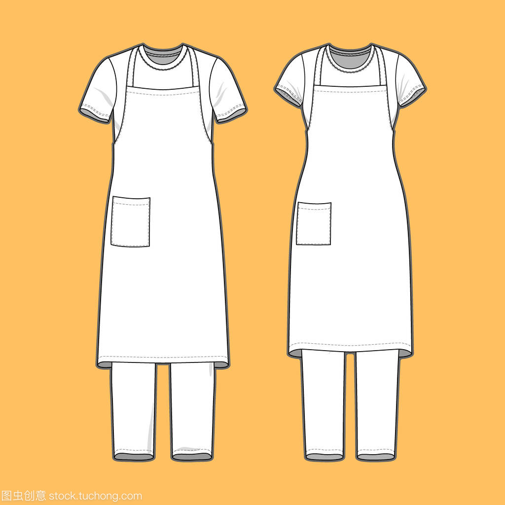 T 恤、 圍裙及褲子套