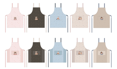 治愈少女系圍裙插畫