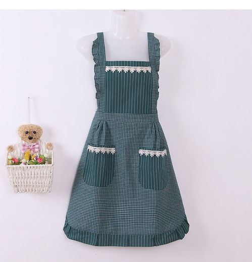 背帶式純棉公主花邊圍裙女廚房防油防污家用工作服新款時(shí)尚圍腰